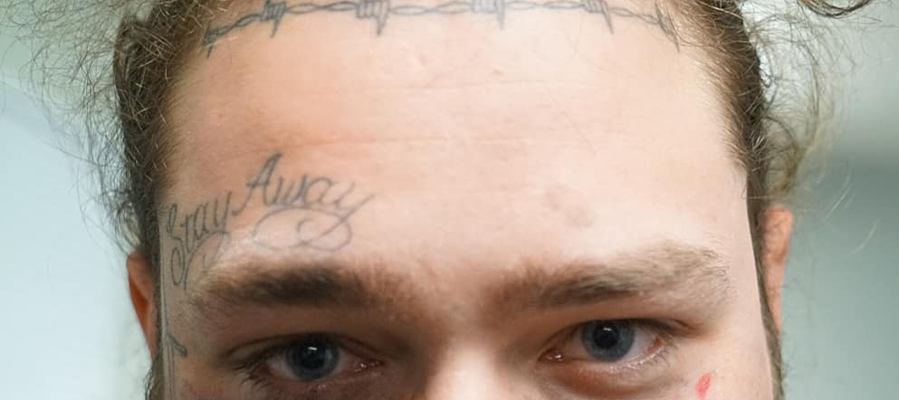 Post Malone Got A Shitty Face Tattoo Under His Eyes The Blemish